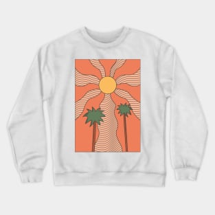 Psychedelic Palm Trees Crewneck Sweatshirt